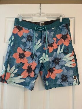 Rip Curl Teal Floral Men’s Swim Trunks